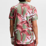 J.Lindeberg Golf Shirt - Tour Tech Print Reg. Fit - P. Green SS26