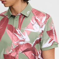J.Lindeberg Golf Shirt - Tour Tech Print Reg. Fit - P. Green SS26
