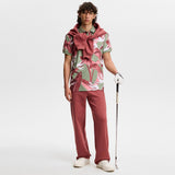 J.Lindeberg Golf Shirt - Tour Tech Print Reg. Fit - P. Green SS26