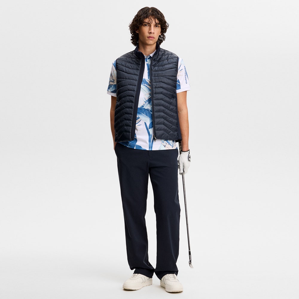 J.Lindeberg Golf Shirt - Tour Tech Print Reg. Fit - P. Skylight SS26