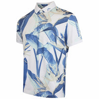 J.Lindeberg Golf Shirt - Tour Tech Print Reg. Fit - P. Skylight SS26