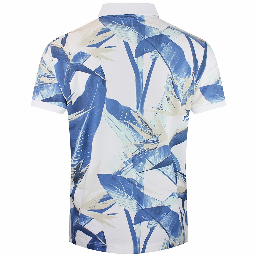 J.Lindeberg Golf Shirt - Tour Tech Print Reg. Fit - P. Skylight SS26