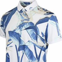 J.Lindeberg Golf Shirt - Tour Tech Print Reg. Fit - P. Skylight SS26