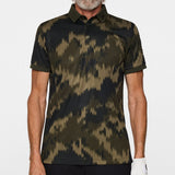 J.Lindeberg Golf Shirt - Tour Tech Print Reg. Fit - Warp Forest AW25