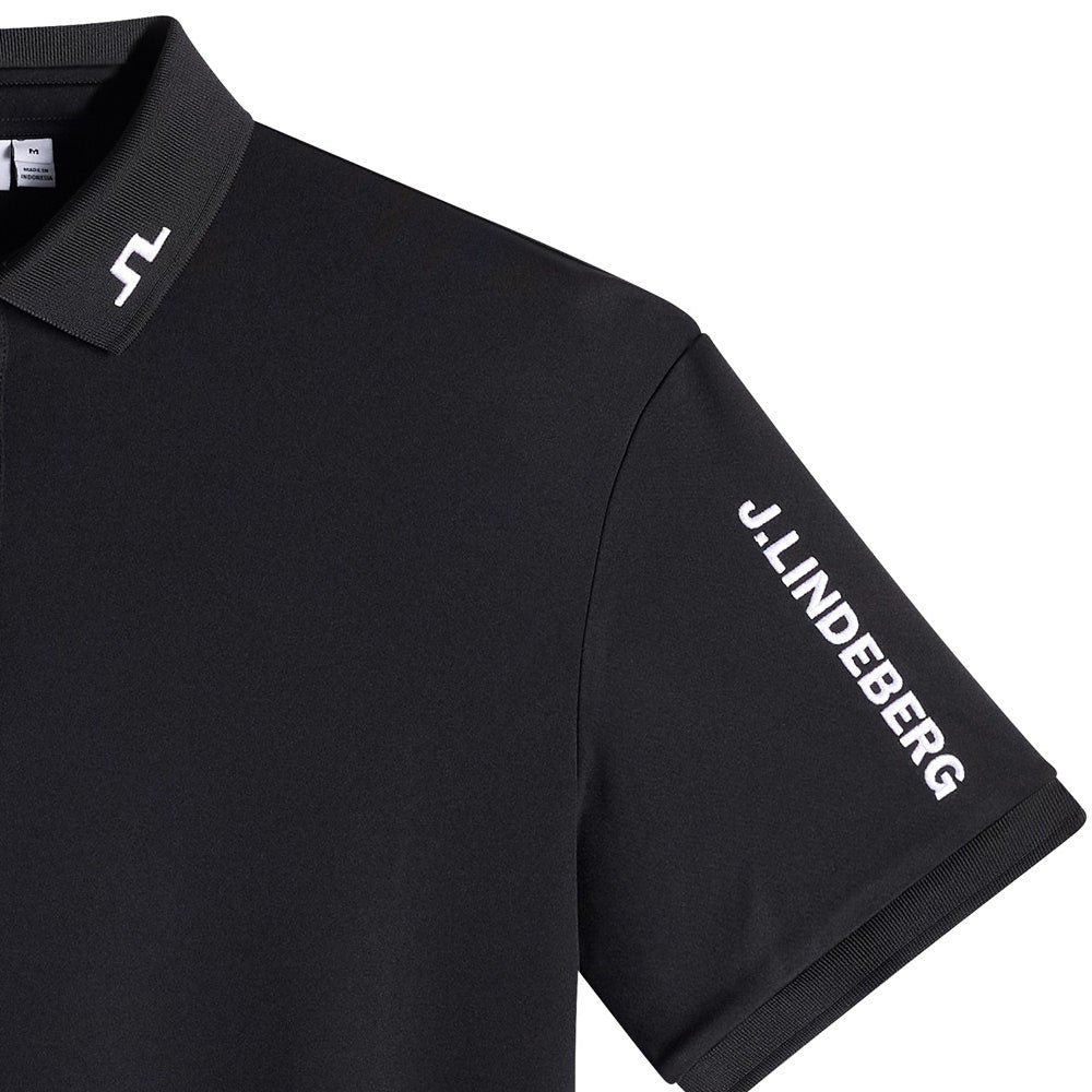 J.Lindeberg Golf Shirt - Tour Tech Regular Fit - Black AW26