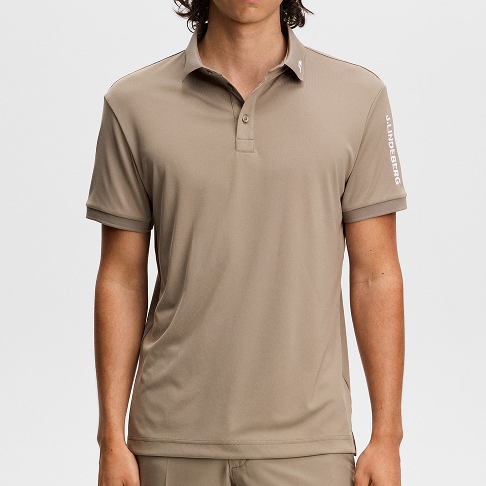 J.Lindeberg Golf Shirt - Tour Tech Regular Fit - Brindle AW26