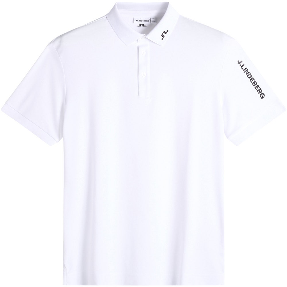 J.Lindeberg Golf Shirt - Tour Tech Regular Fit - White AW26