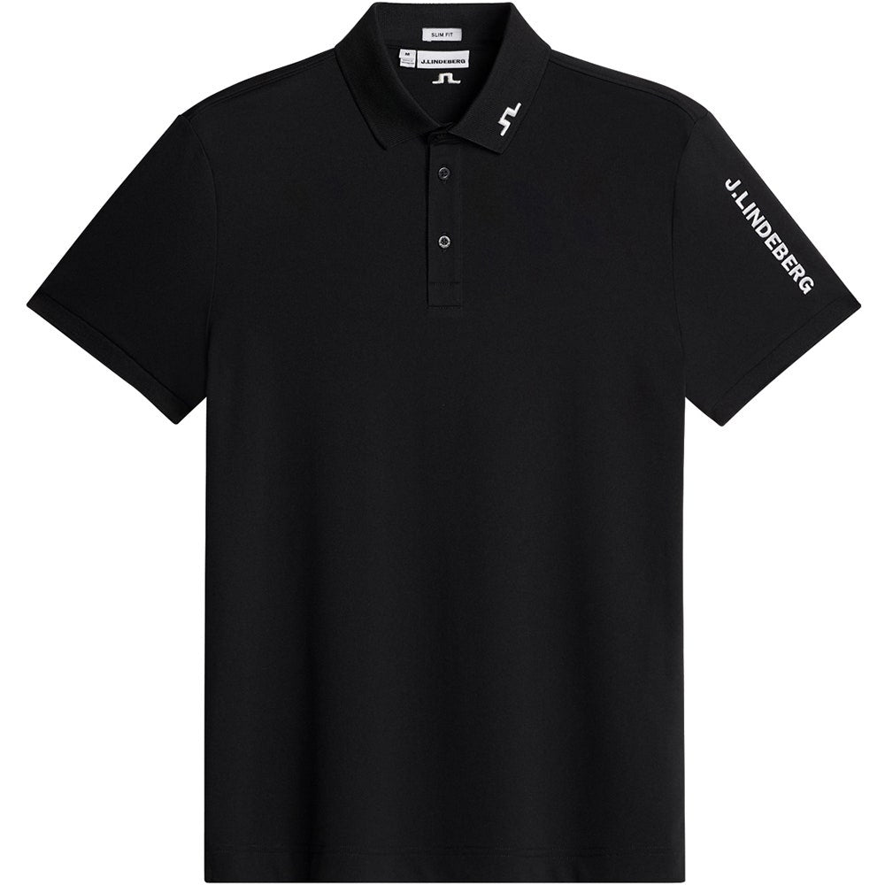 J.Lindeberg Golf Shirt - Tour Tech Slim Fit - Black SS26