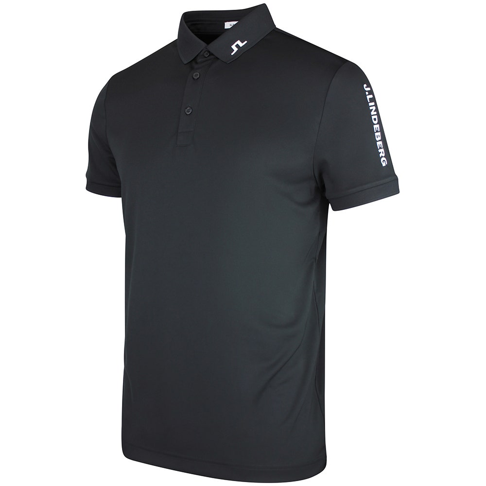 J.Lindeberg Golf Shirt - Tour Tech Slim Fit - Black SS26