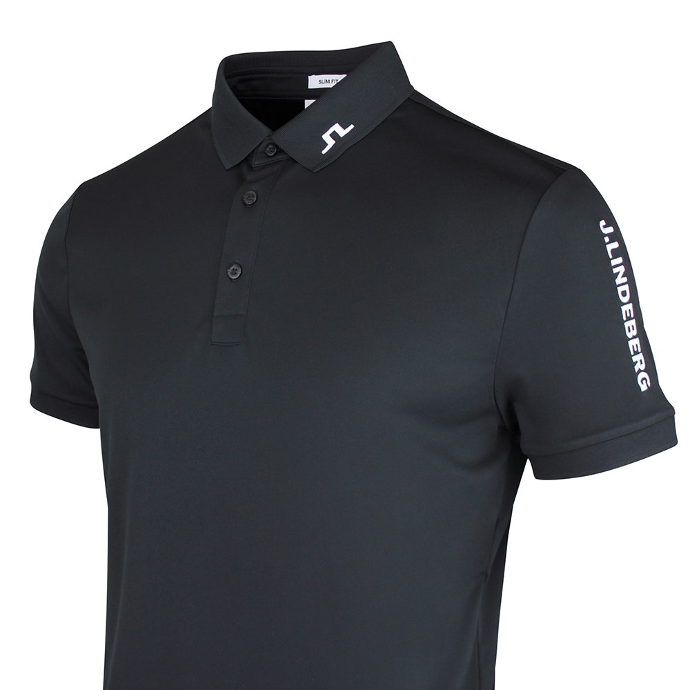 J.Lindeberg Golf Shirt - Tour Tech Slim Fit - Black SS26