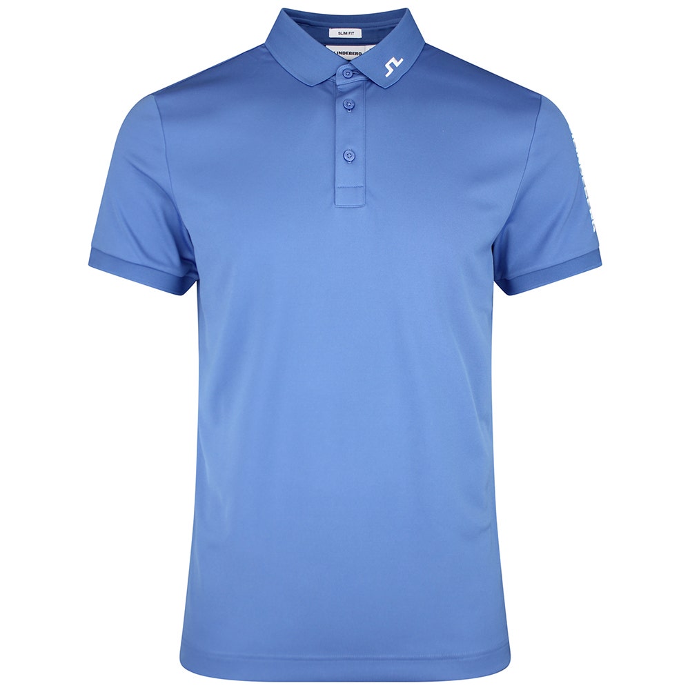 J.Lindeberg Golf Shirt - Tour Tech Slim Fit - Federal Blue SS26