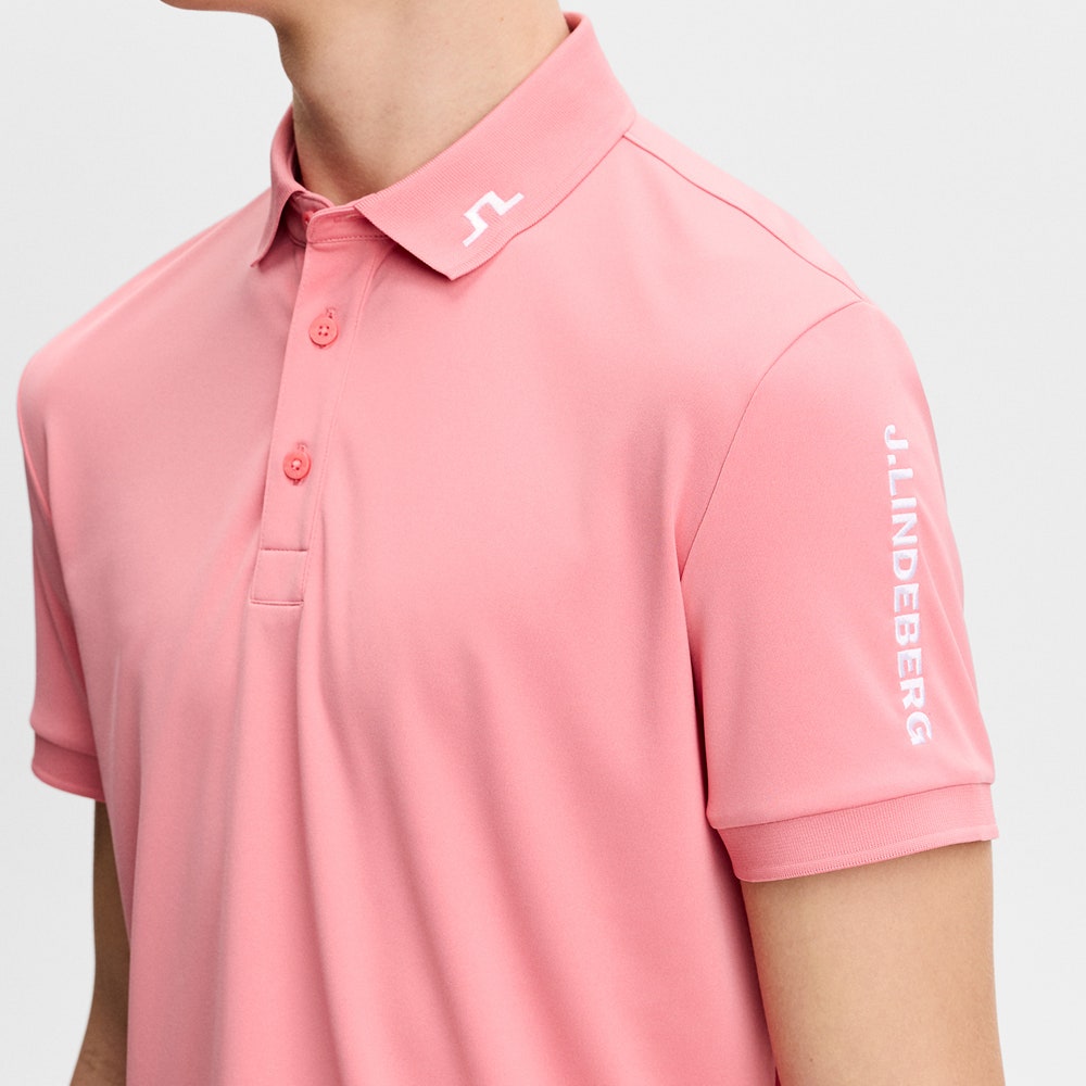 J.Lindeberg Golf Shirt - Tour Tech Slim Fit - Flamingo P. SS26