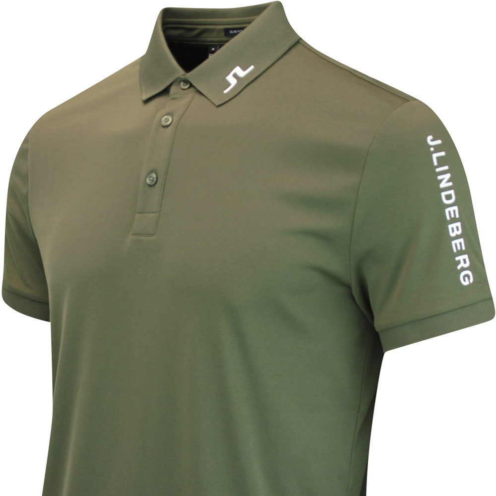 J.Lindeberg Golf Shirt - Tour Tech Slim Fit - Forest Green AW25
