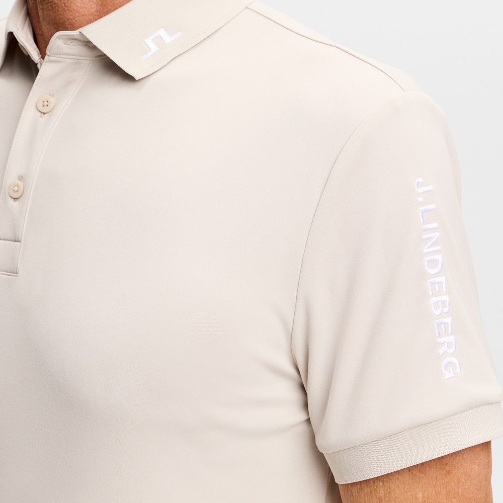J.Lindeberg Golf Shirt - Tour Tech Slim Fit - Moonbeam SS26