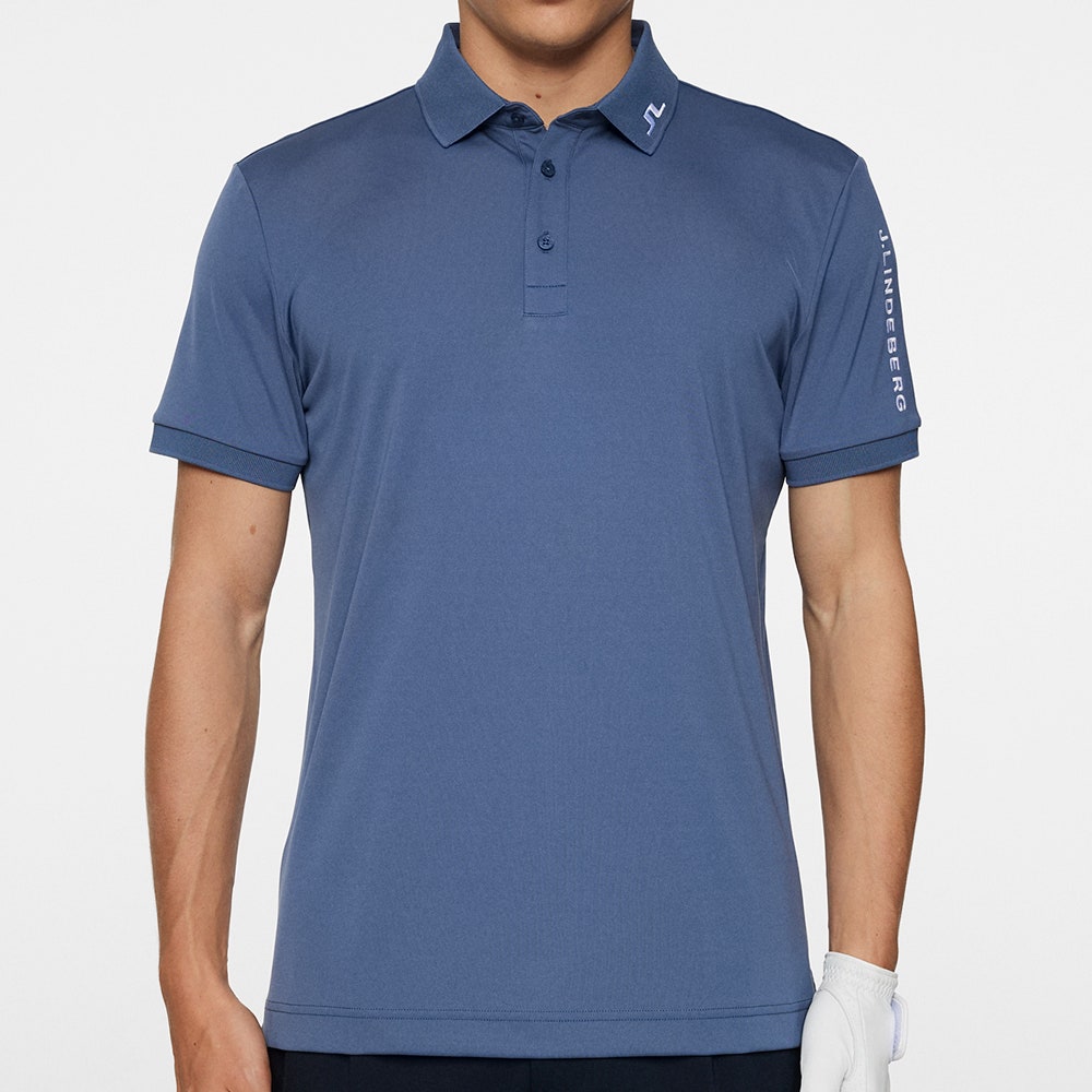 J.Lindeberg Golf Shirt - Tour Tech Slim Fit - Vintage Indigo AW25