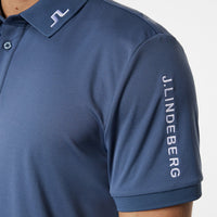 J.Lindeberg Golf Shirt - Tour Tech Slim Fit - Vintage Indigo AW25