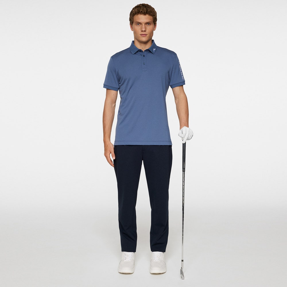 J.Lindeberg Golf Shirt - Tour Tech Slim Fit - Vintage Indigo AW25