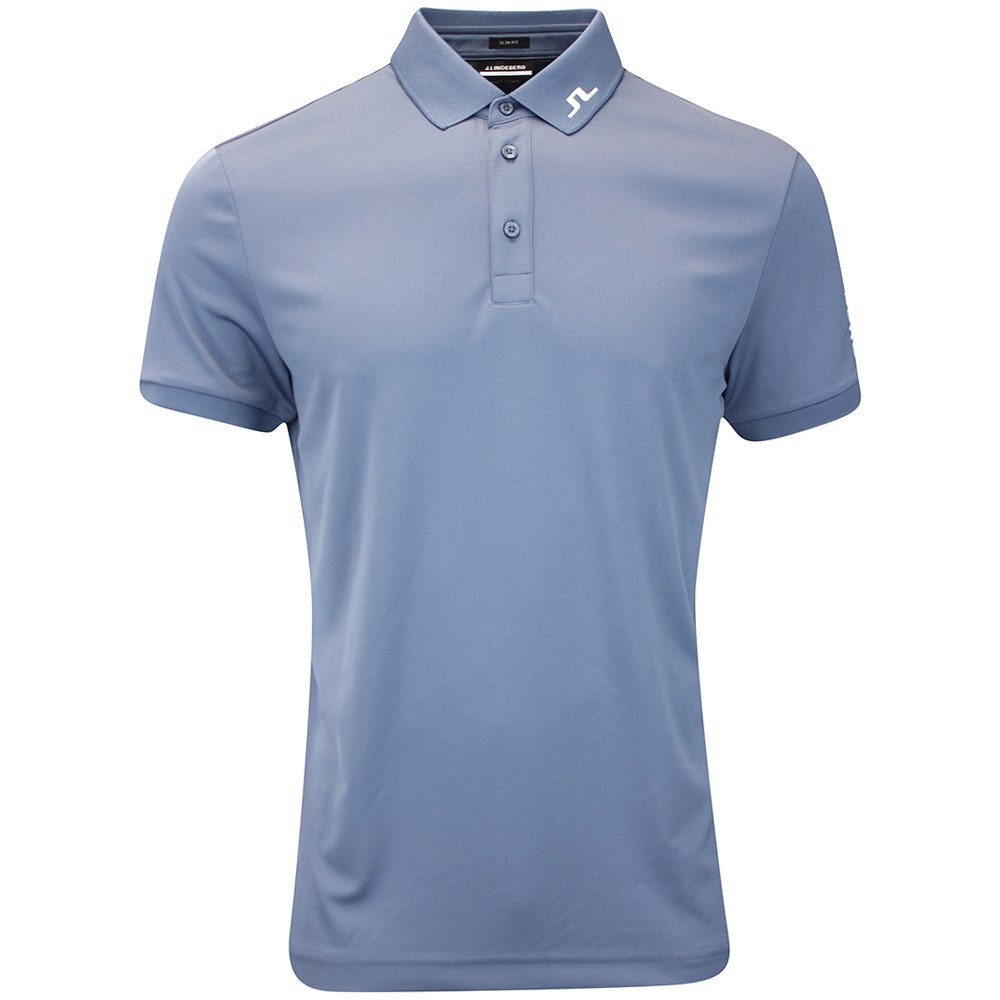 J.Lindeberg Golf Shirt - Tour Tech Slim Fit - Vintage Indigo AW25