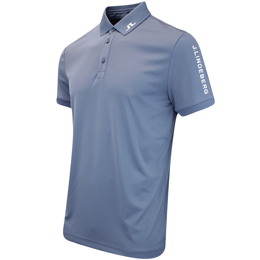 J.Lindeberg Golf Shirt - Tour Tech Slim Fit - Vintage Indigo AW25