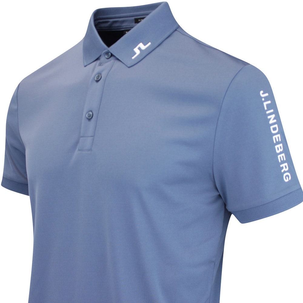 J.Lindeberg Golf Shirt - Tour Tech Slim Fit - Vintage Indigo AW25