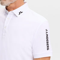 J.Lindeberg Golf Shirt - Tour Tech Slim Fit - White SS26