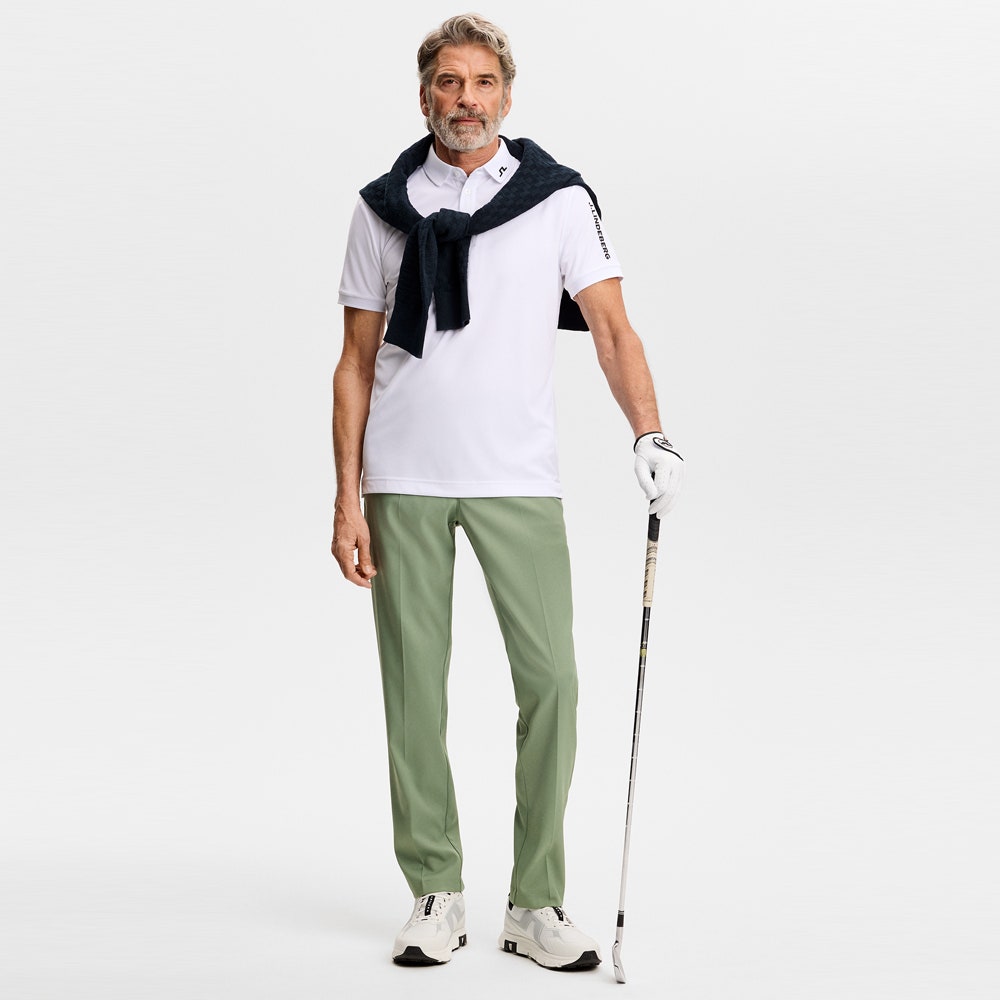 J.Lindeberg Golf Shirt - Tour Tech Slim Fit - White SS26