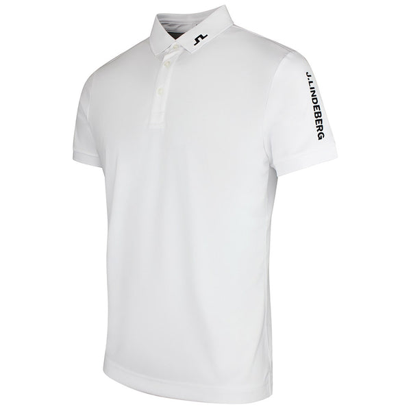 J.Lindeberg Golf Shirt - Tour Tech Slim Fit - White SS26