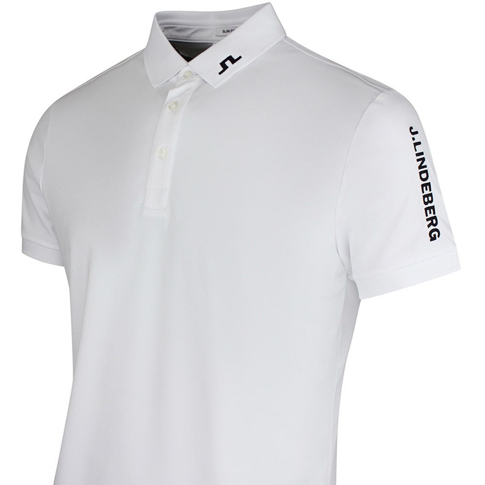 J.Lindeberg Golf Shirt - Tour Tech Slim Fit - White SS26