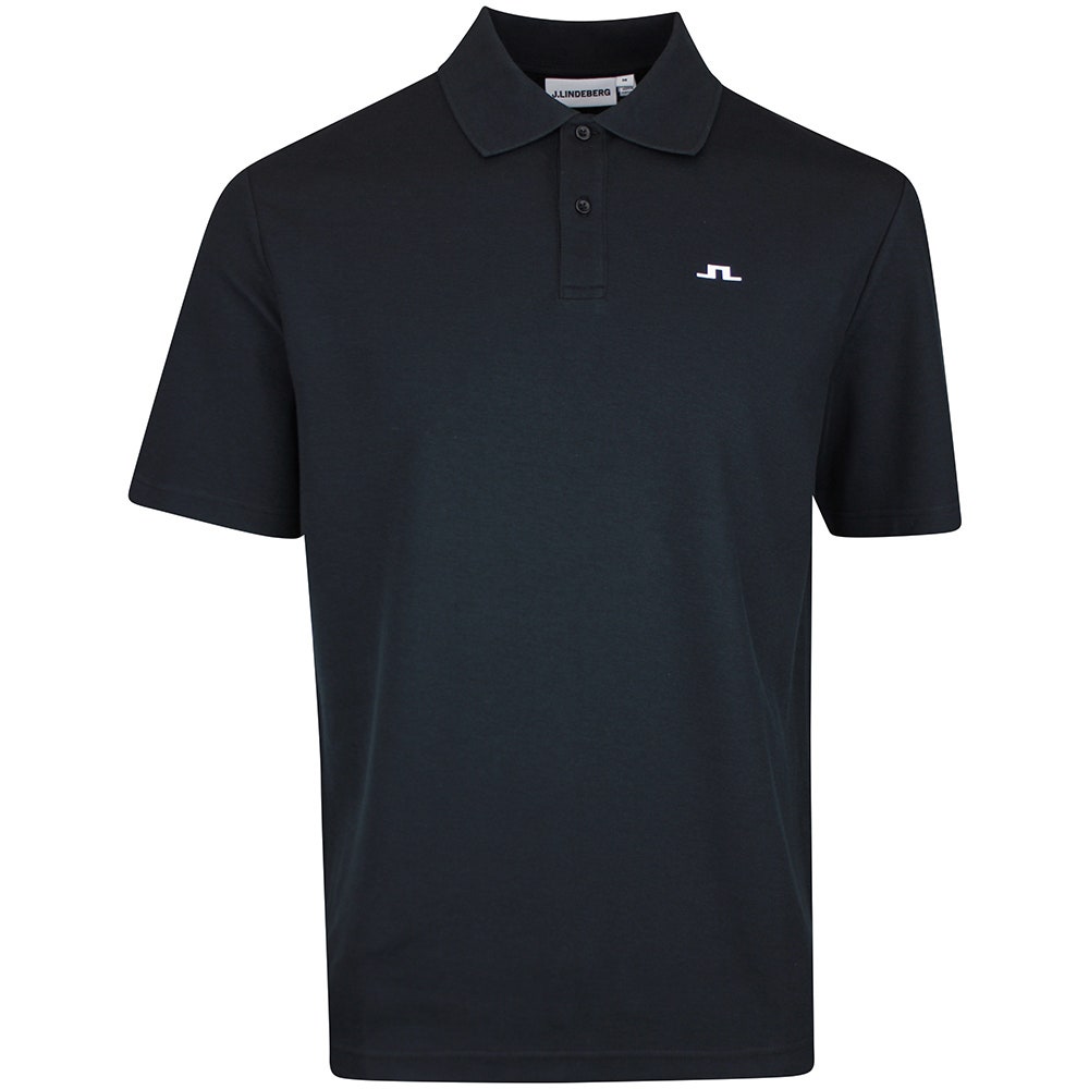 J.Lindeberg Golf Shirt - Trond Regular Fit Pique - Black SS26