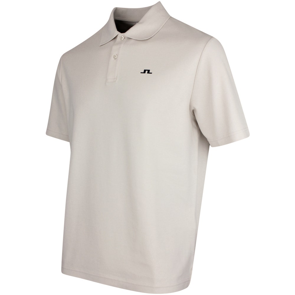 J.Lindeberg Golf Shirt - Trond Regular Fit Pique - Moonbeam SS26