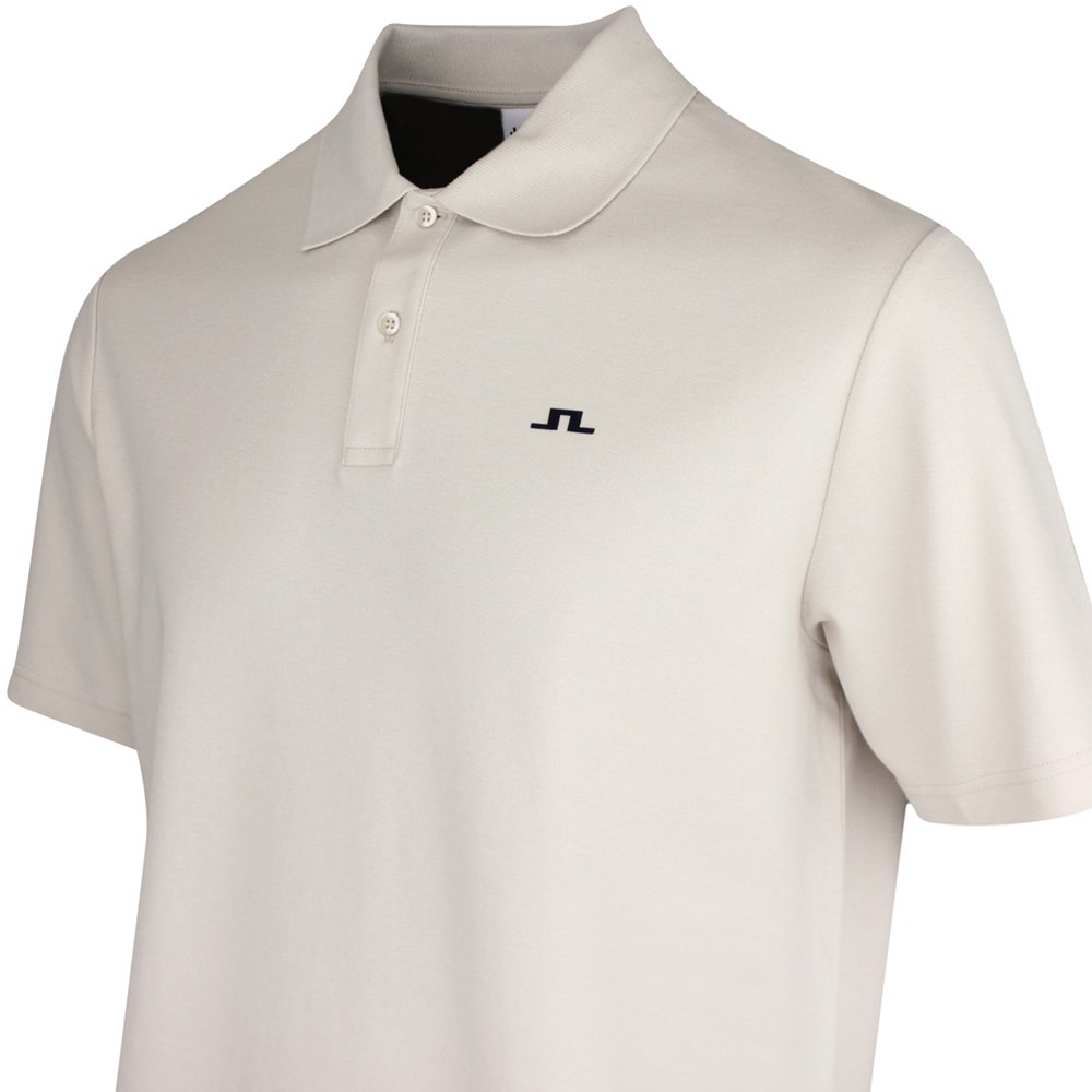 J.Lindeberg Golf Shirt - Trond Regular Fit Pique - Moonbeam SS26
