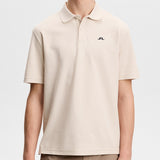 J.Lindeberg Golf Shirt - Trond Regular Fit Pique - Moonbeam SS26