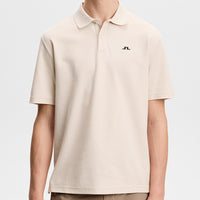 J.Lindeberg Golf Shirt - Trond Regular Fit Pique - Moonbeam SS26
