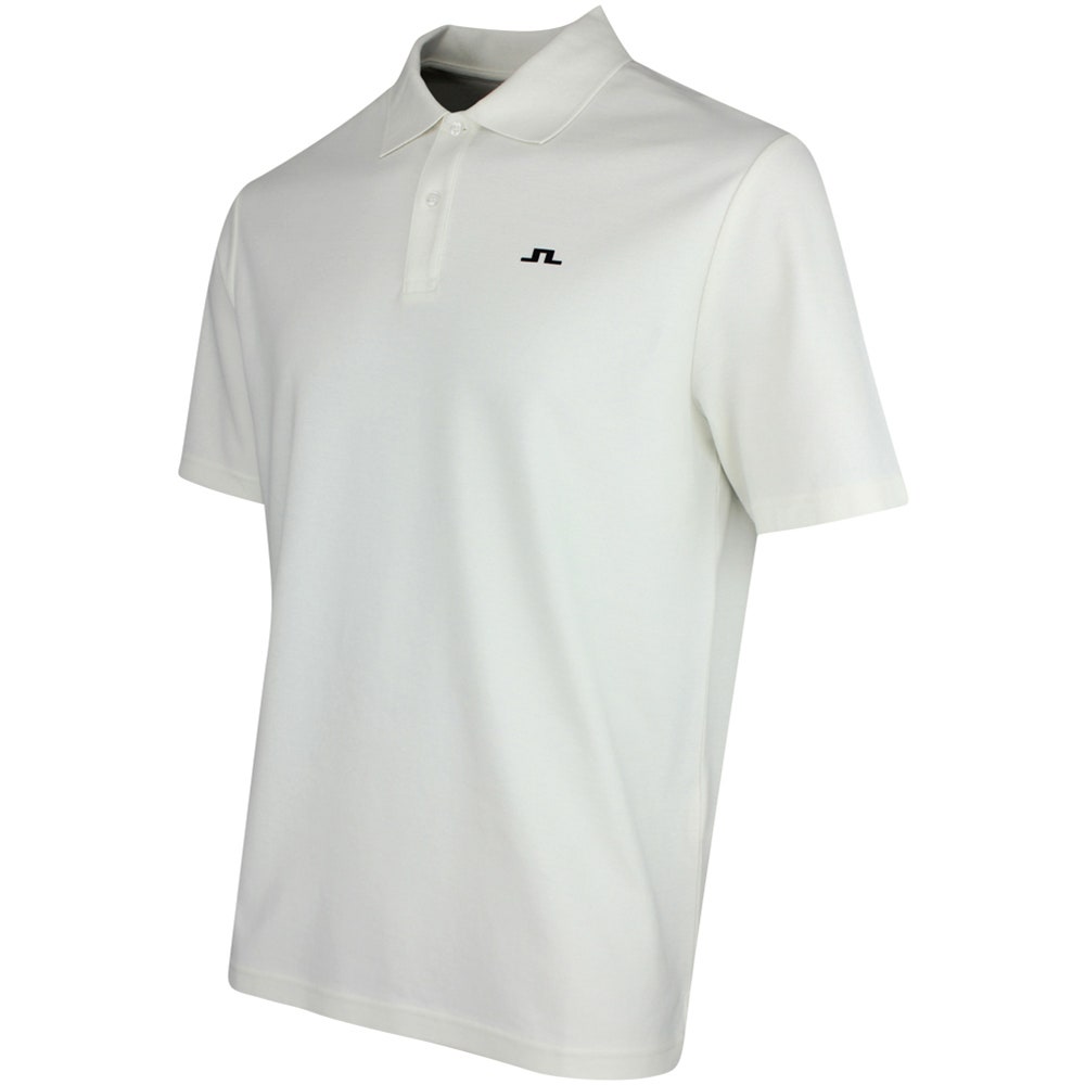 J.Lindeberg Golf Shirt - Trond Regular Fit Pique - Warm White SS26