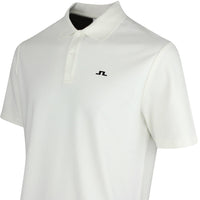 J.Lindeberg Golf Shirt - Trond Regular Fit Pique - Warm White SS26