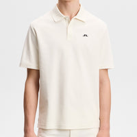 J.Lindeberg Golf Shirt - Trond Regular Fit Pique - Warm White SS26