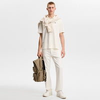 J.Lindeberg Golf Shirt - Trond Regular Fit Pique - Warm White SS26