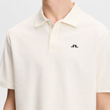J.Lindeberg Golf Shirt - Trond Regular Fit Pique - Warm White SS26