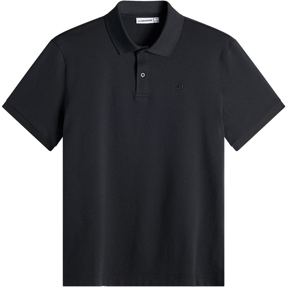 J.Lindeberg Golf Shirt - Verse Pique Reg. Fit - Black AW26