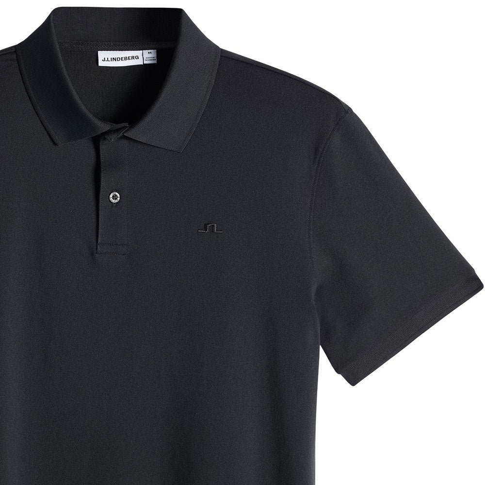 J.Lindeberg Golf Shirt - Verse Pique Reg. Fit - Black AW26