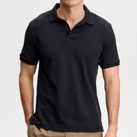 J.Lindeberg Golf Shirt - Verse Pique Reg. Fit - Black AW26