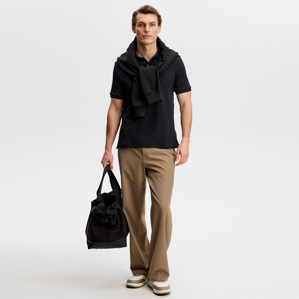 J.Lindeberg Golf Shirt - Verse Pique Reg. Fit - Black AW26