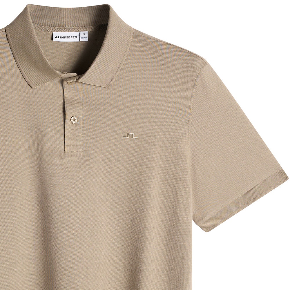 J.Lindeberg Golf Shirt - Verse Pique Reg. Fit - Brindle AW26