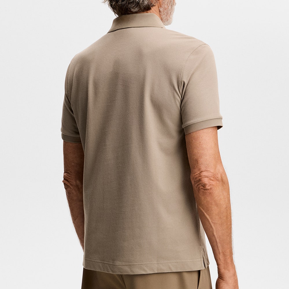 J.Lindeberg Golf Shirt - Verse Pique Reg. Fit - Brindle AW26
