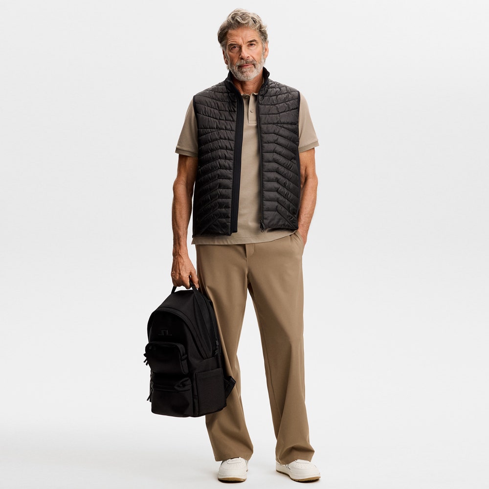 J.Lindeberg Golf Shirt - Verse Pique Reg. Fit - Brindle AW26