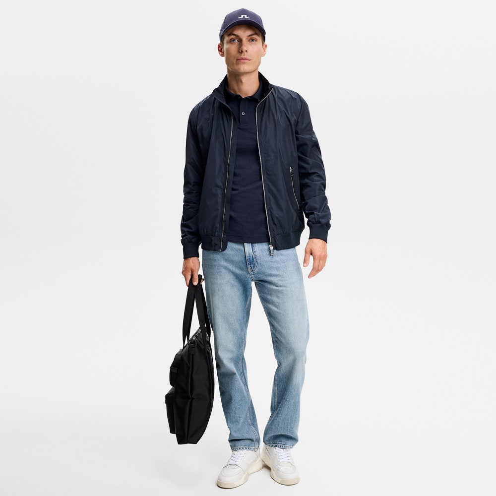 J.Lindeberg Golf Shirt - Verse Pique Reg. Fit - JL Navy AW26