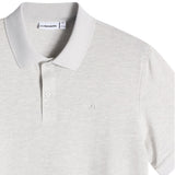 J.Lindeberg Golf Shirt - Verse Pique Reg. Fit - Light Grey Mel. AW26