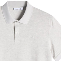 J.Lindeberg Golf Shirt - Verse Pique Reg. Fit - Light Grey Mel. AW26
