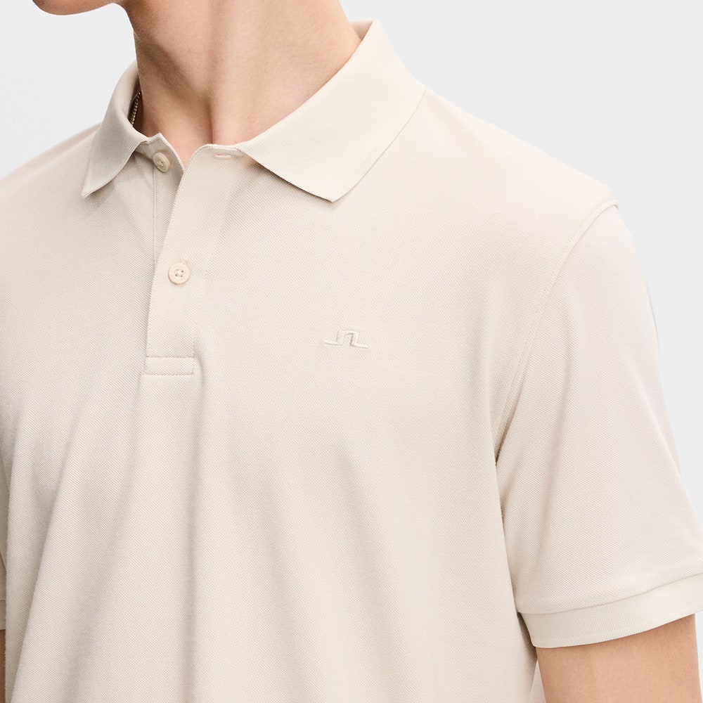 J.Lindeberg Golf Shirt - Verse Pique Reg. Fit - Moonbeam AW26