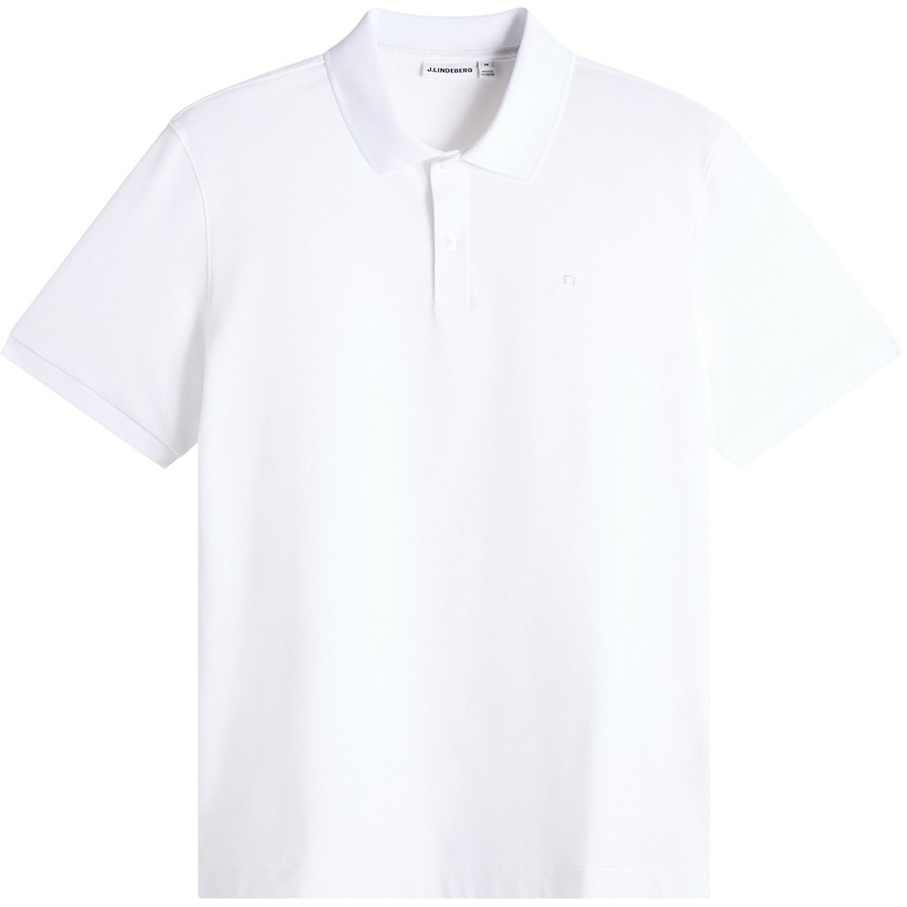 J.Lindeberg Golf Shirt - Verse Pique Reg. Fit - White AW26